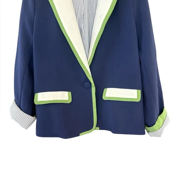 Anthropologie Maeve Colorblock Blazer Jacket - Picture 6 of 14